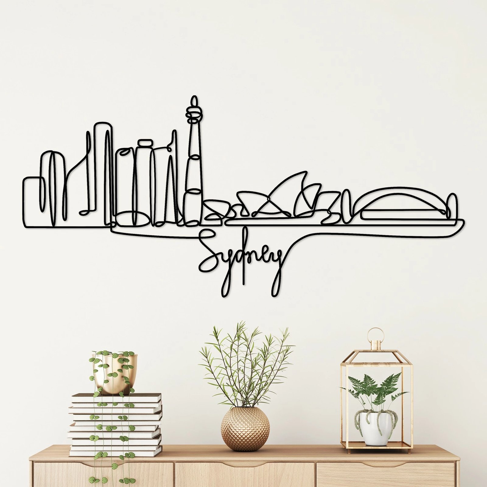 Aksesor dekorativ metalik për mur Wallity, Sydney