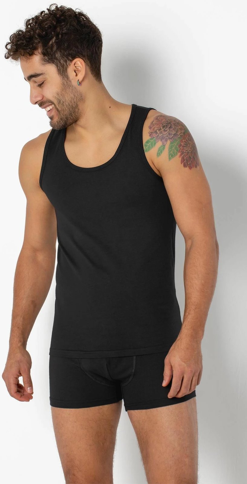 Fanellë e brendshme për meshkuj, Jumeon, e zezë, 001-021004