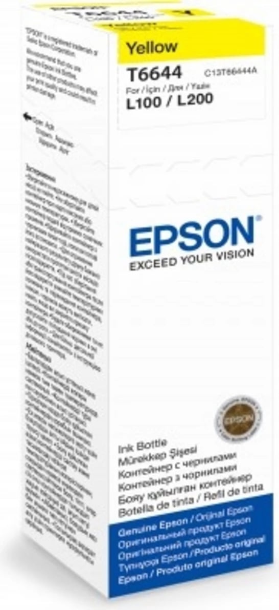 Bojë printeri, Epson, T6644 / C13T66444A, standard, e verdhë