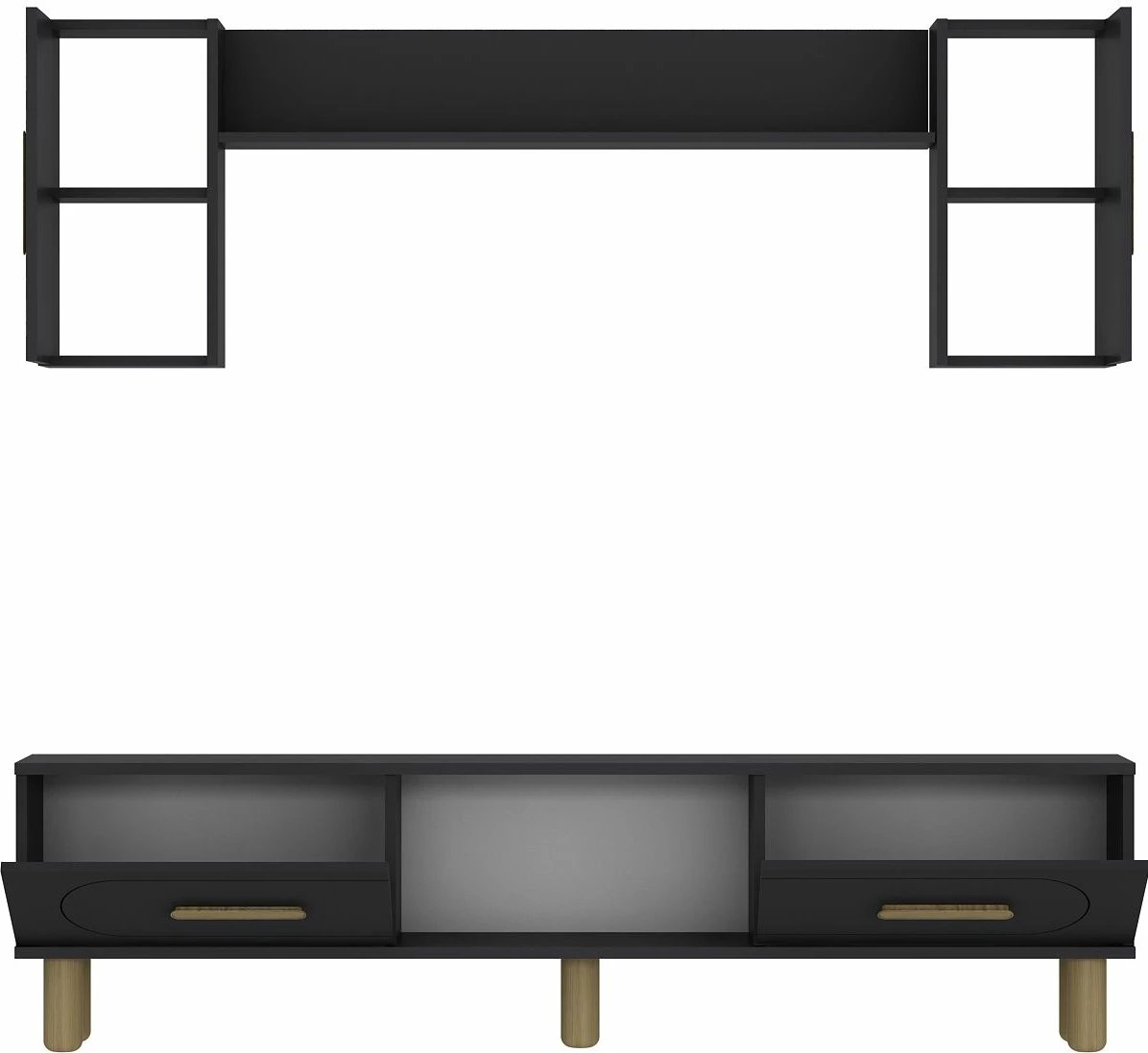 Set njësi TV Skye Decor, anthracite, sapphire oak