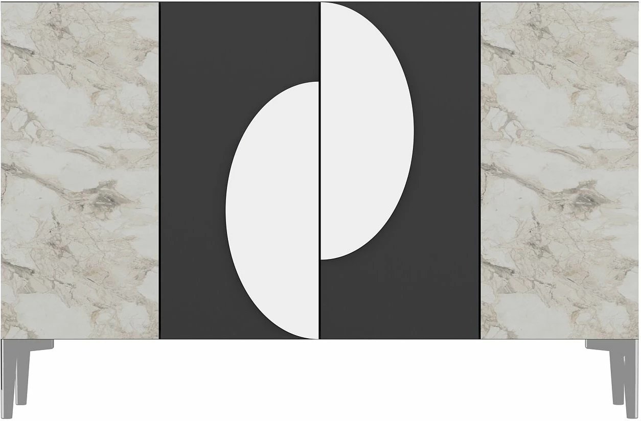 Konsol Skye Decor, Afra KM120, antracit, argjend