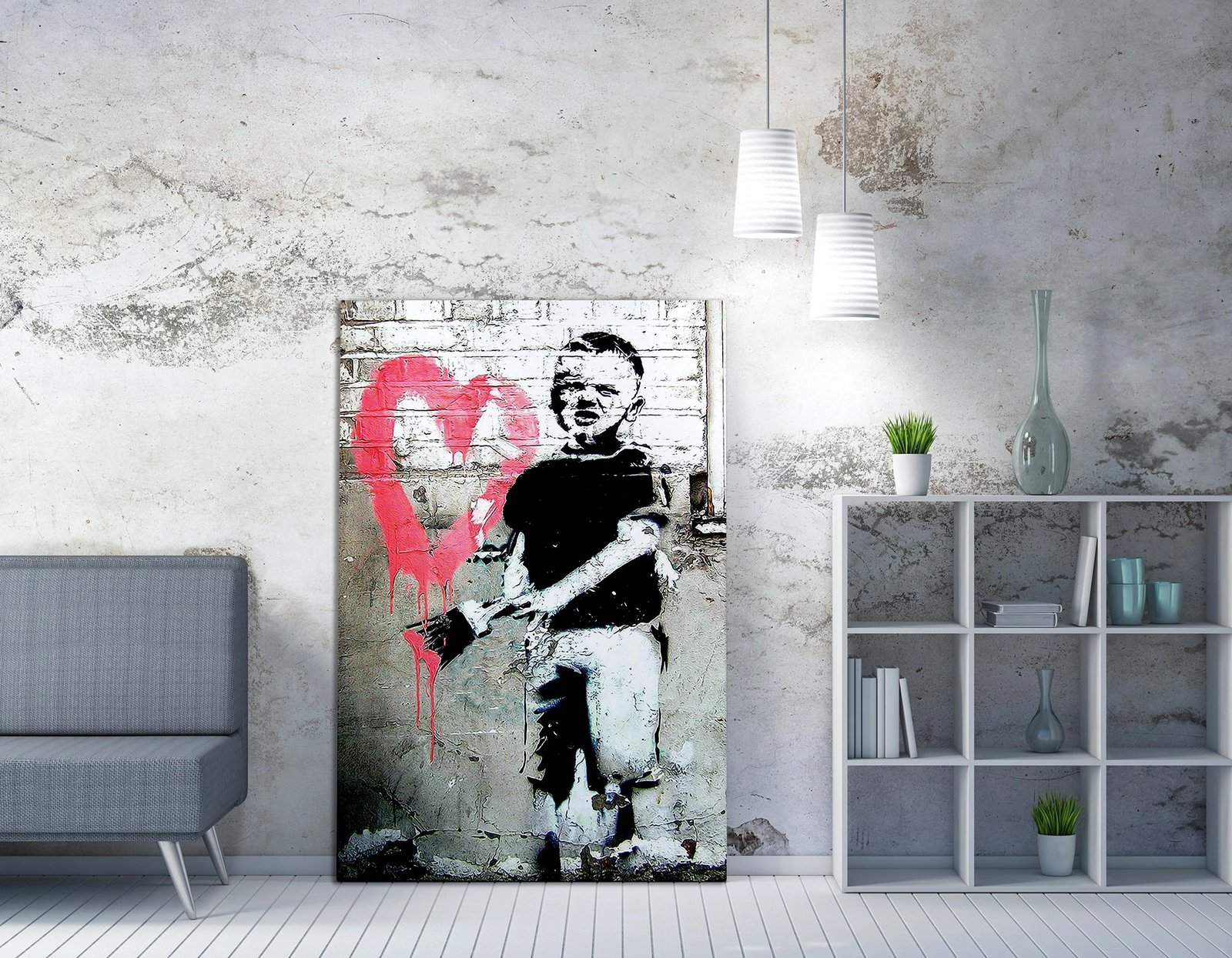 Pikturë dekorative në kanavacë, Banksy, WY37, 50x70cm