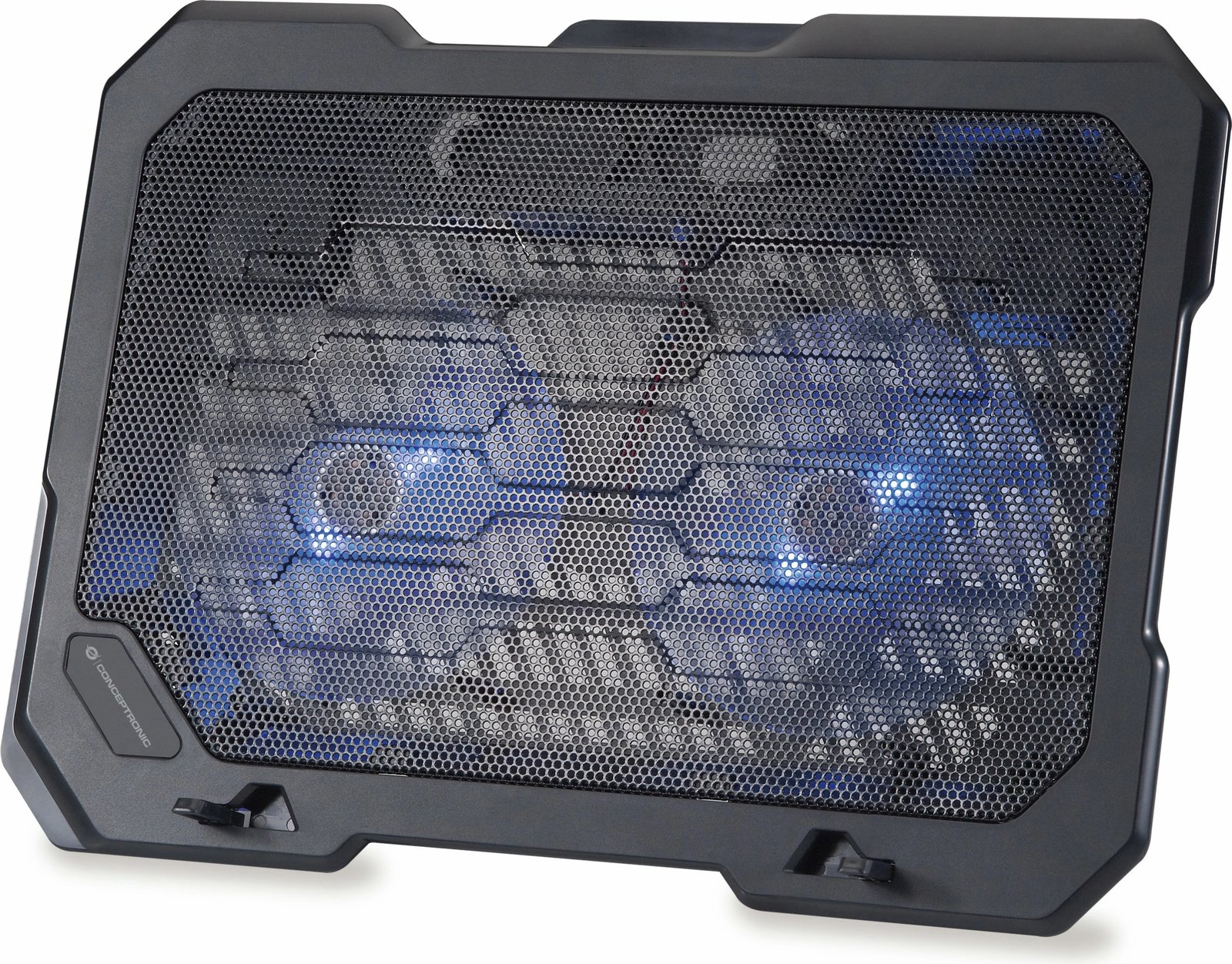 Mbajtëse ftohëse Conceptronic 2-Fan, USB-A 2.0, për laptop 15.6 inç, e zezë