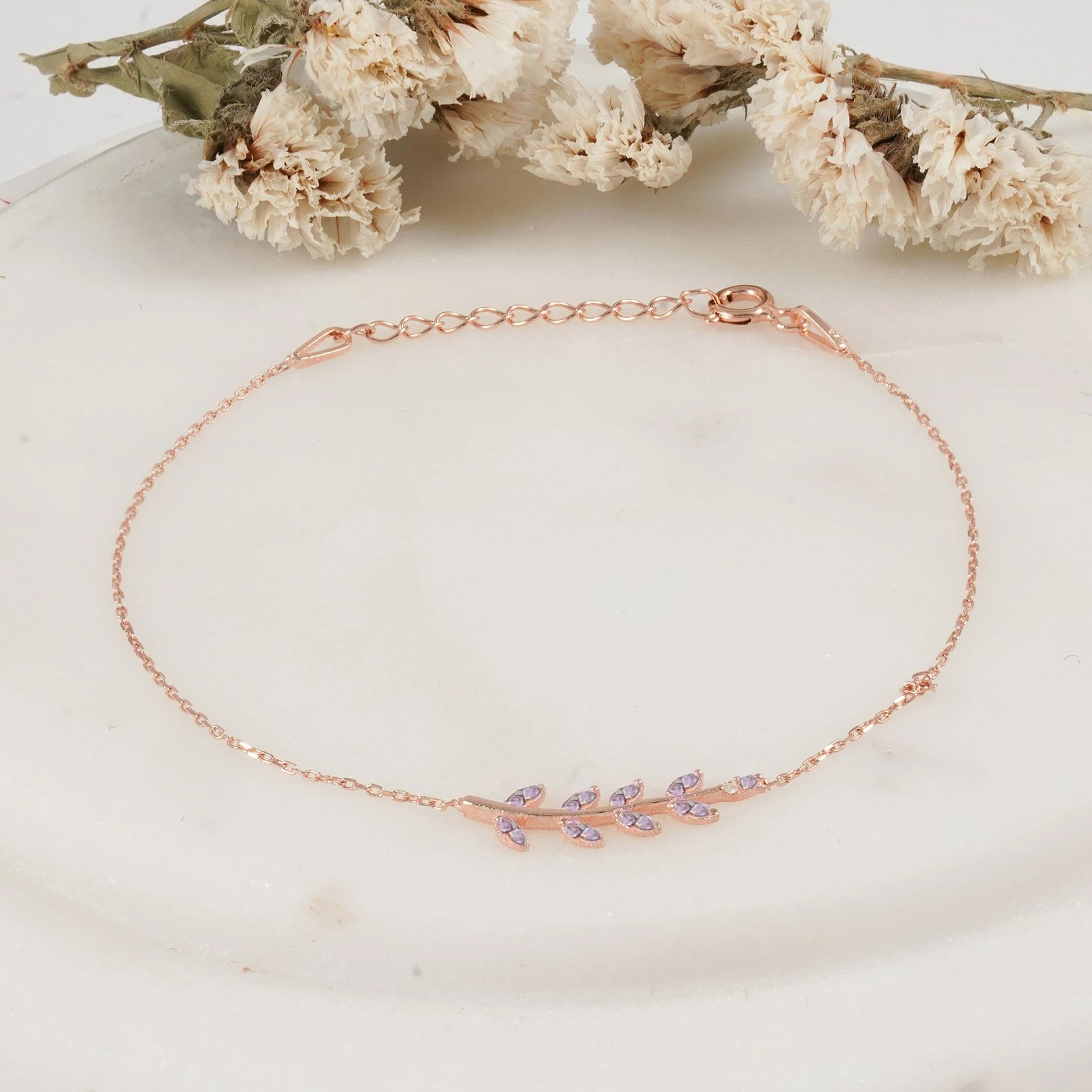 Byzylyk argjendi, ngjyrë rozë ari, vjollcë, Jumeon, 10291MR