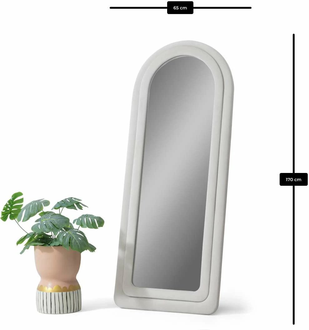 Pasqyrë Cheval, ngjyrë krem, Skye Decor, 65x170cm