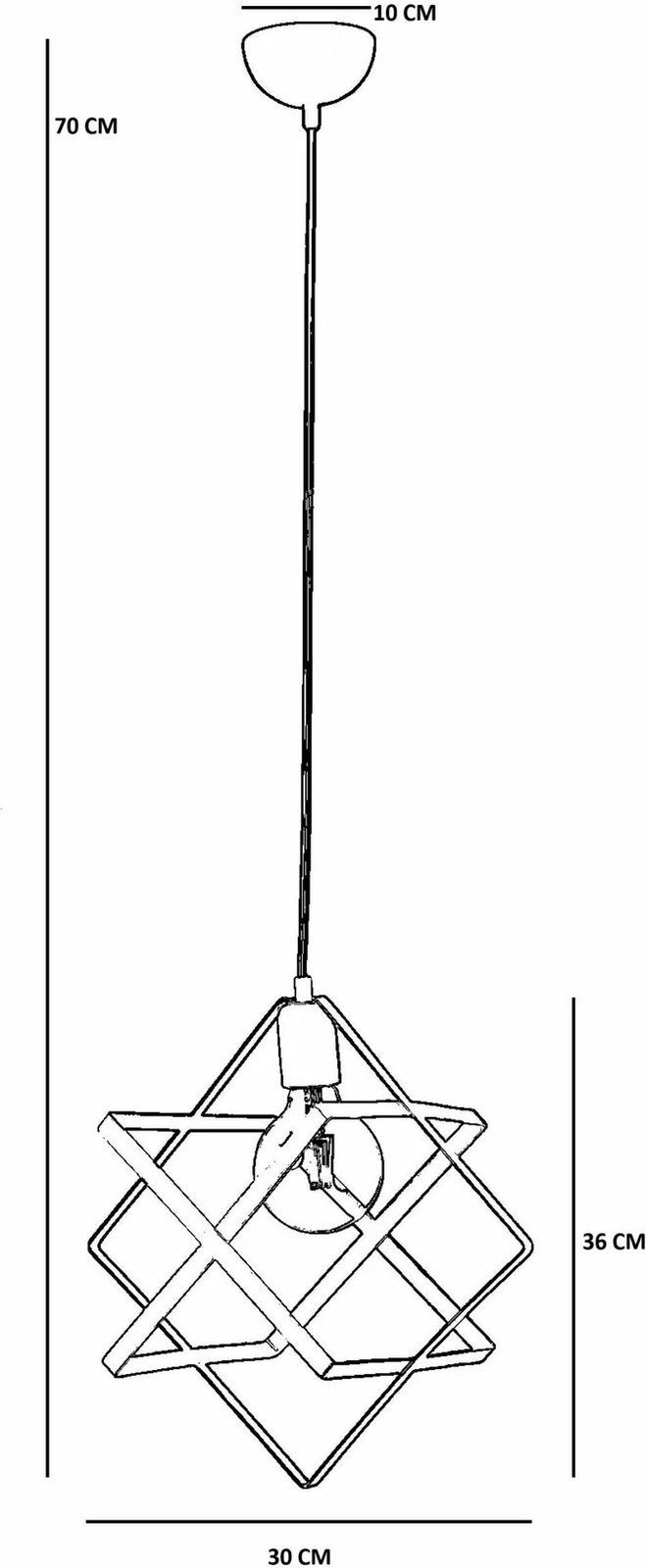 Llambë tavani portokalli Opviq, 9034-4