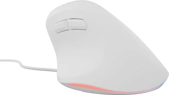 Maus vertikal Natec CRAKE 2 PRO, 12800 DPI, RGB, i bardhë, me kabllo