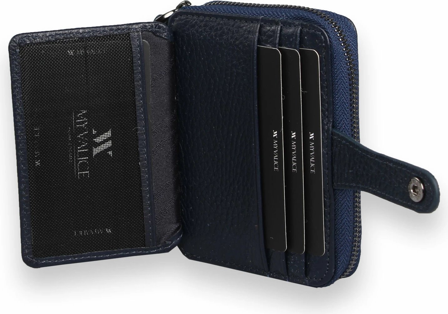 Portofol lëkure origjinale, ngjyrë navy blue, Zoozie Bags 4236