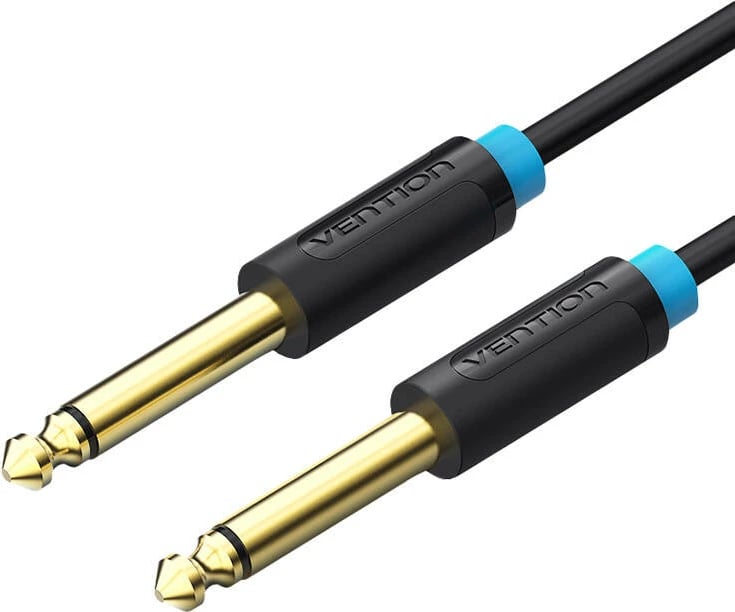 Kabllo audio Vention BAABJ, 6.35mm TS në 6.35mm TS, 5m, e zezë