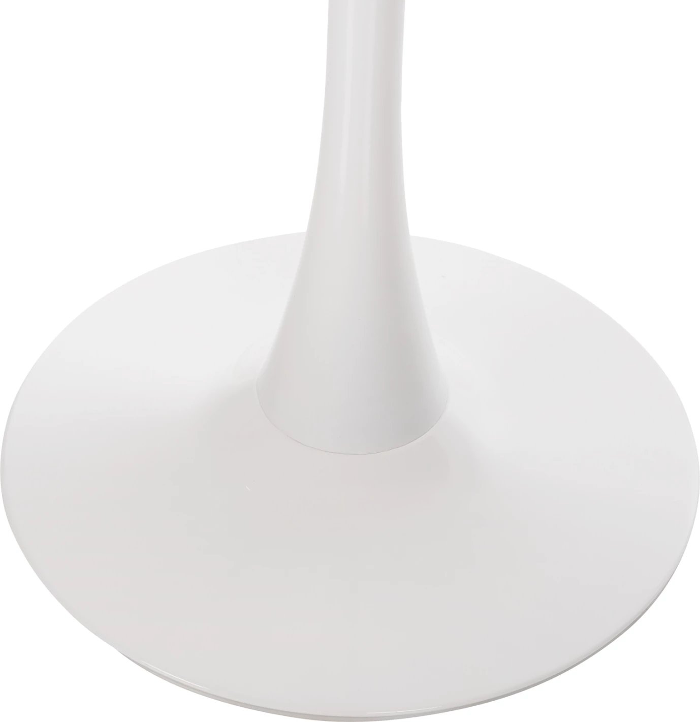 Tavolinë rrumbullake për ngrënie ROLLO, melaminë ngjyrë mermeri të bardhë, këmbë metalike, FH9422.11, 120x74cm