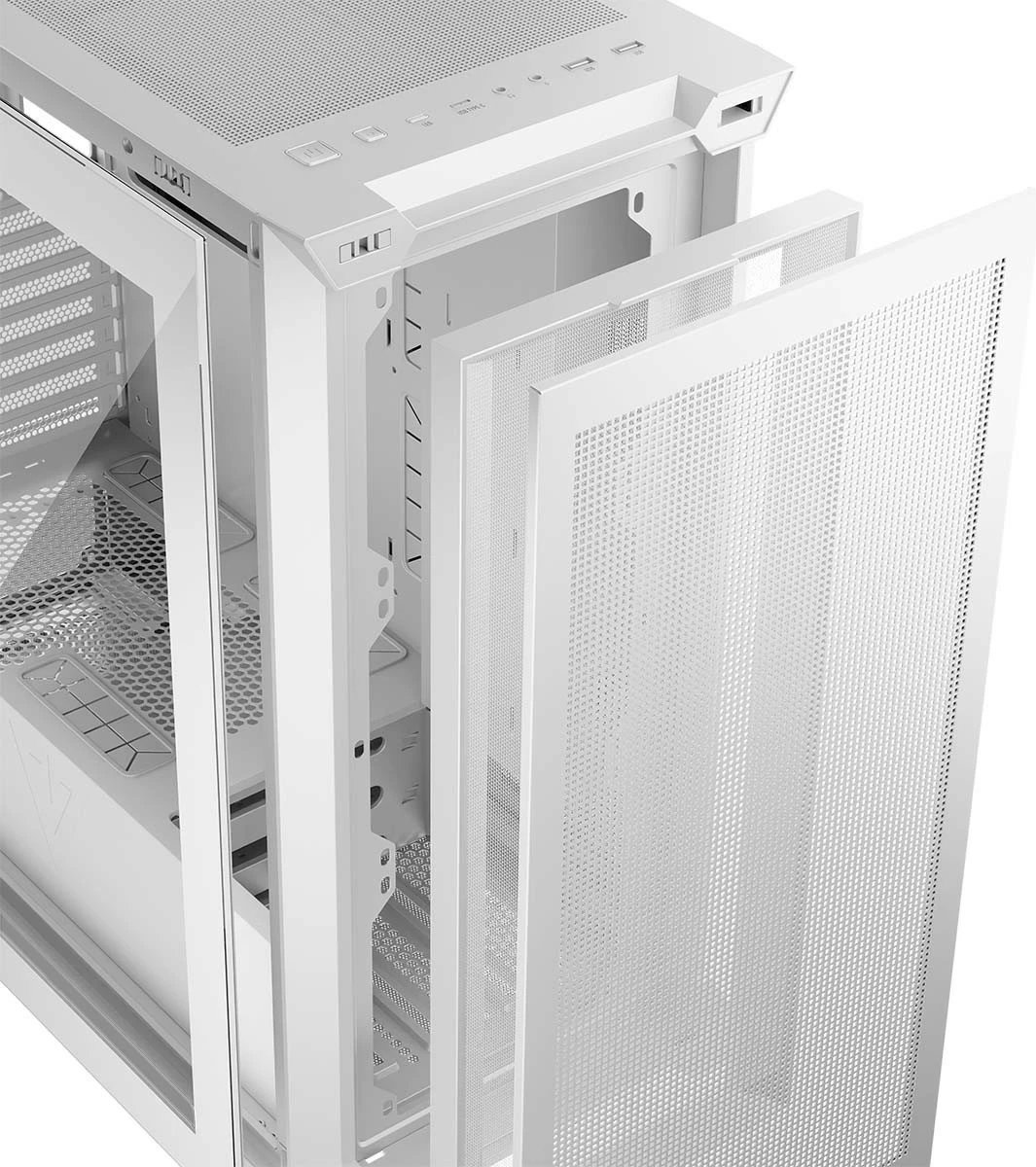 Kasë MODECOM Volcano Expanse S ARGB Midi Tower ATX/µATX/ITX me 4 ventilatorë ARGB, xham i kalitur, e bardhë