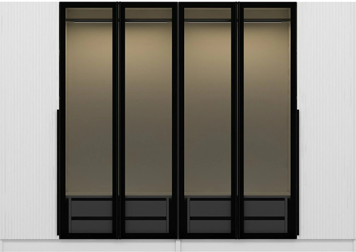 Dollap garderobe Skye Decor, Kale Plus, fume, 270x210x52cm