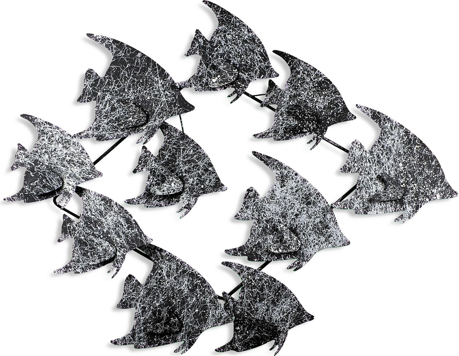 Aksesor dekorativ metalik për mur Wallity, Melek v2 3, shumëngjyrësh, 83x58x4cm