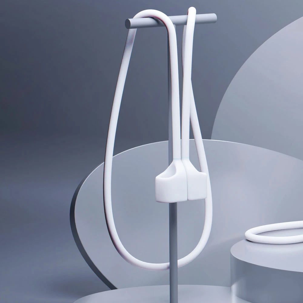 Mbështjellës silikoni për kufje 3mk Protection, për Apple AirPods 2, i bardhë