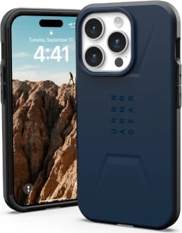 Mbështjellës UAG Civilian MagSafe për iPhone 15 Pro, Blu e errët