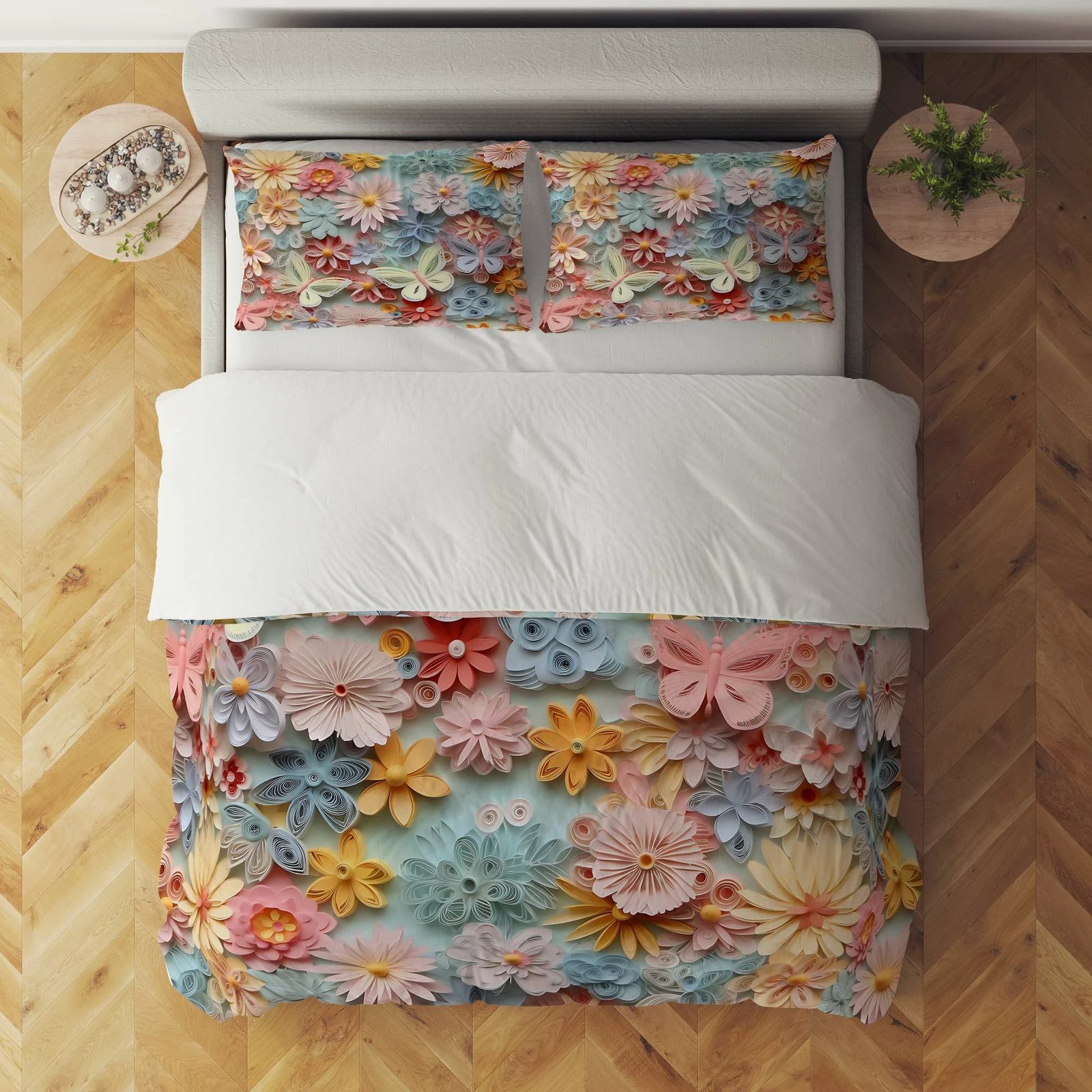 Set mbulesë jorgani për një person, shumëngjyrëshe, L'essentiel, FLW_DVT25-10