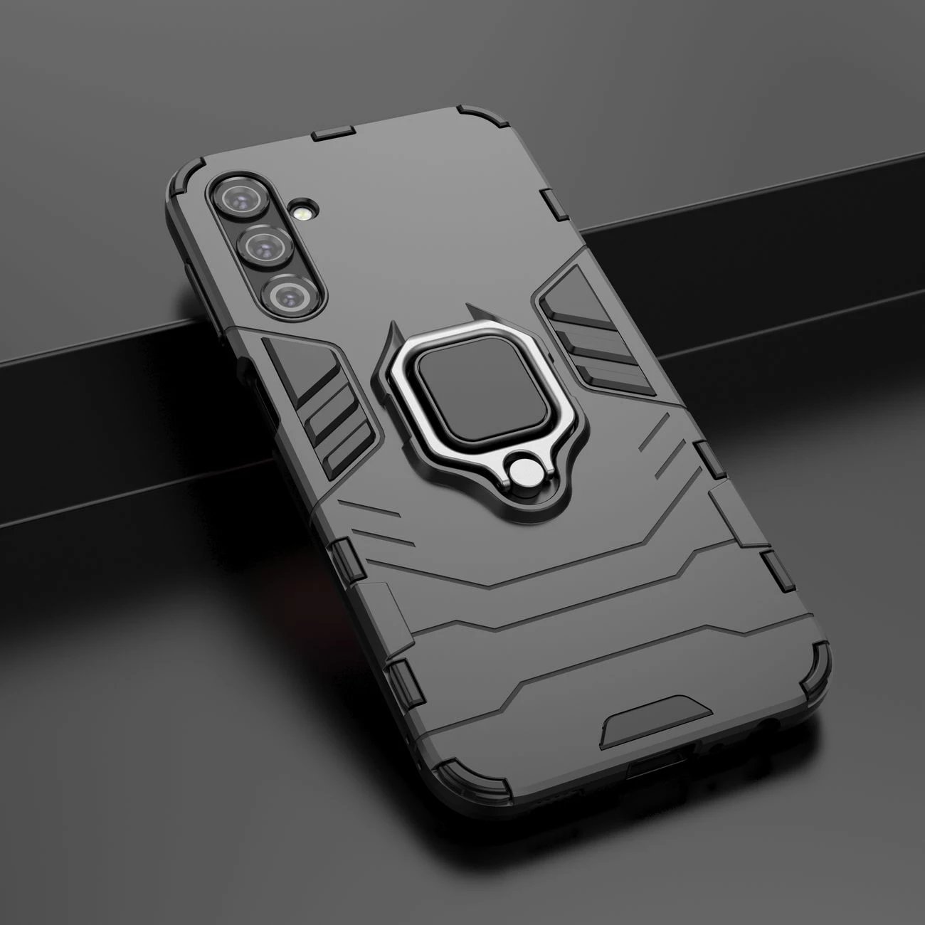 Mbështjellës Hurtel Ring Armor për Samsung Galaxy A24 4G, me unazë, i zi Mbështjellës Hurtel Ring Armor për Samsung Galaxy A24 4G, me unazë, i zi