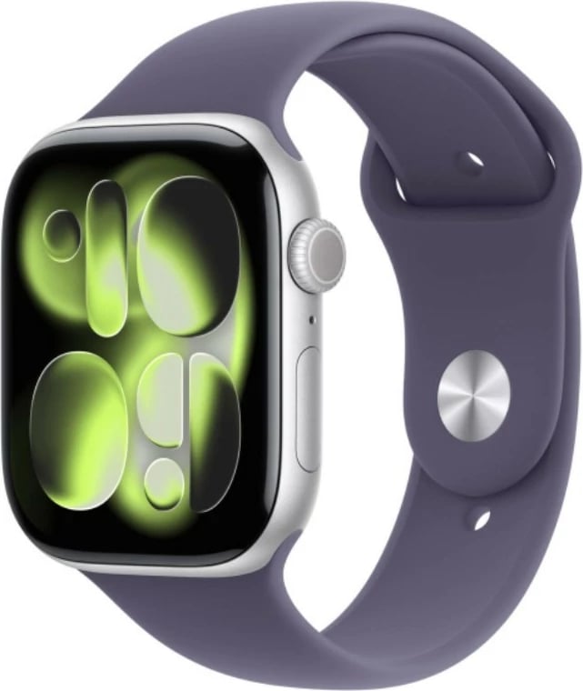 Smartwatch Apple Watch Series 11 GPS+Cellular, 46 mm, alumini, 64 GB, rrip sportiv M/L, argjendtë/vjollcë