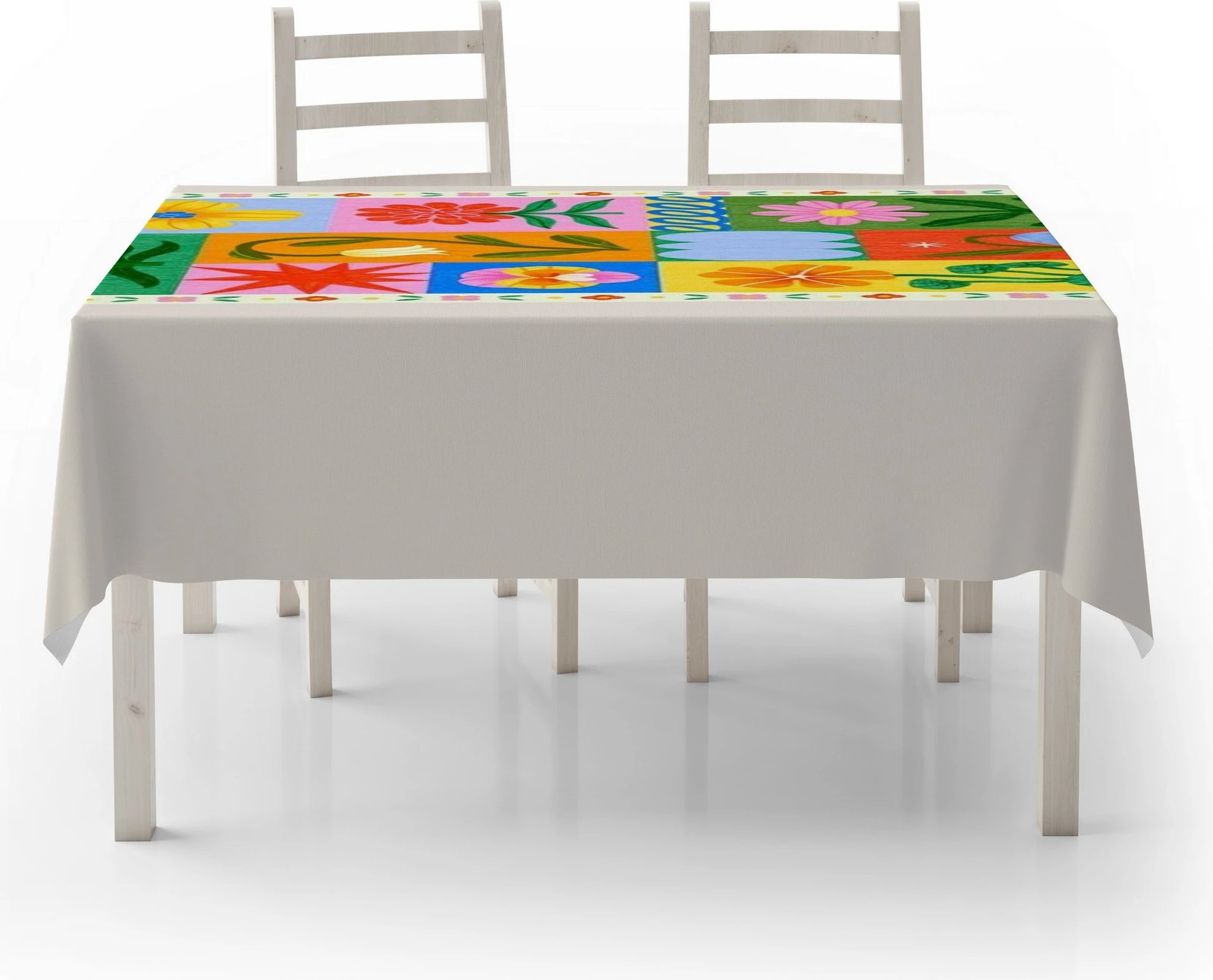 Mbulesë tavoline Hermia, shumëngjyrëshe, Asr-tblclt25-23, 140x140cm