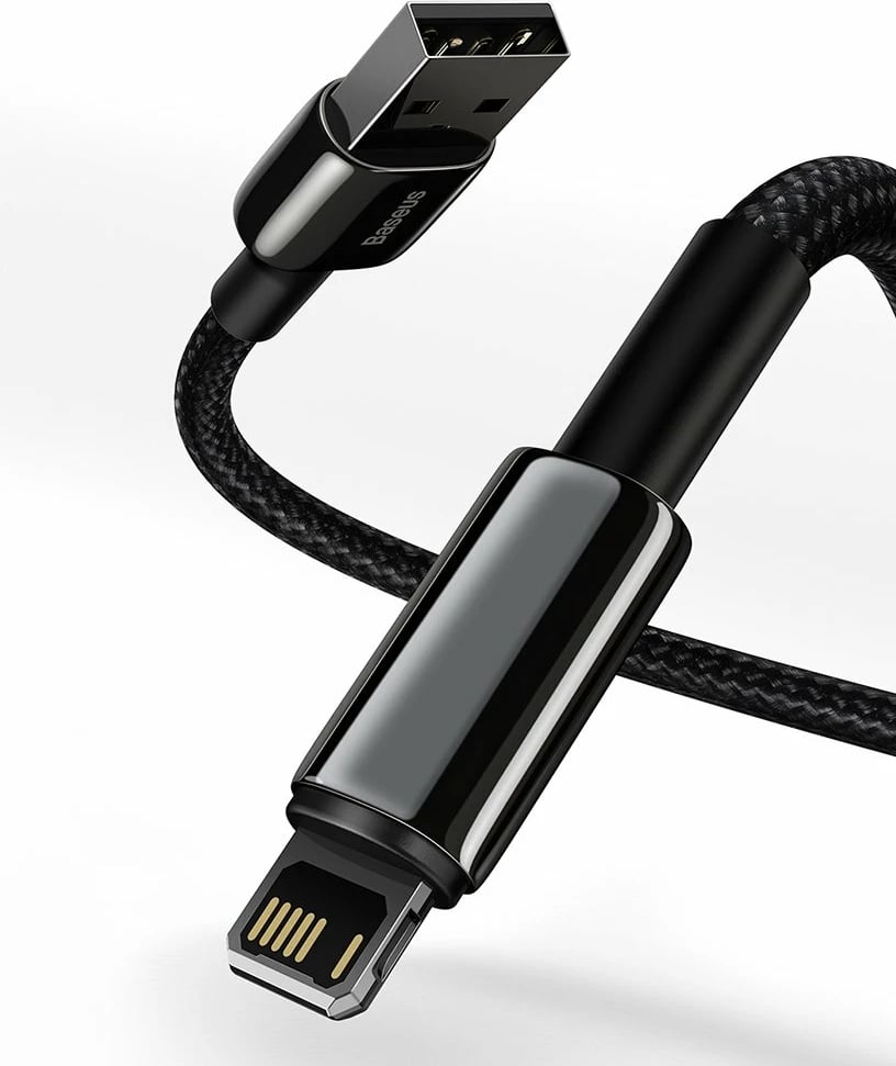 Kabllo Baseus CALWJ-01 USB në Lightning, 1m, 2.4A, e zezë