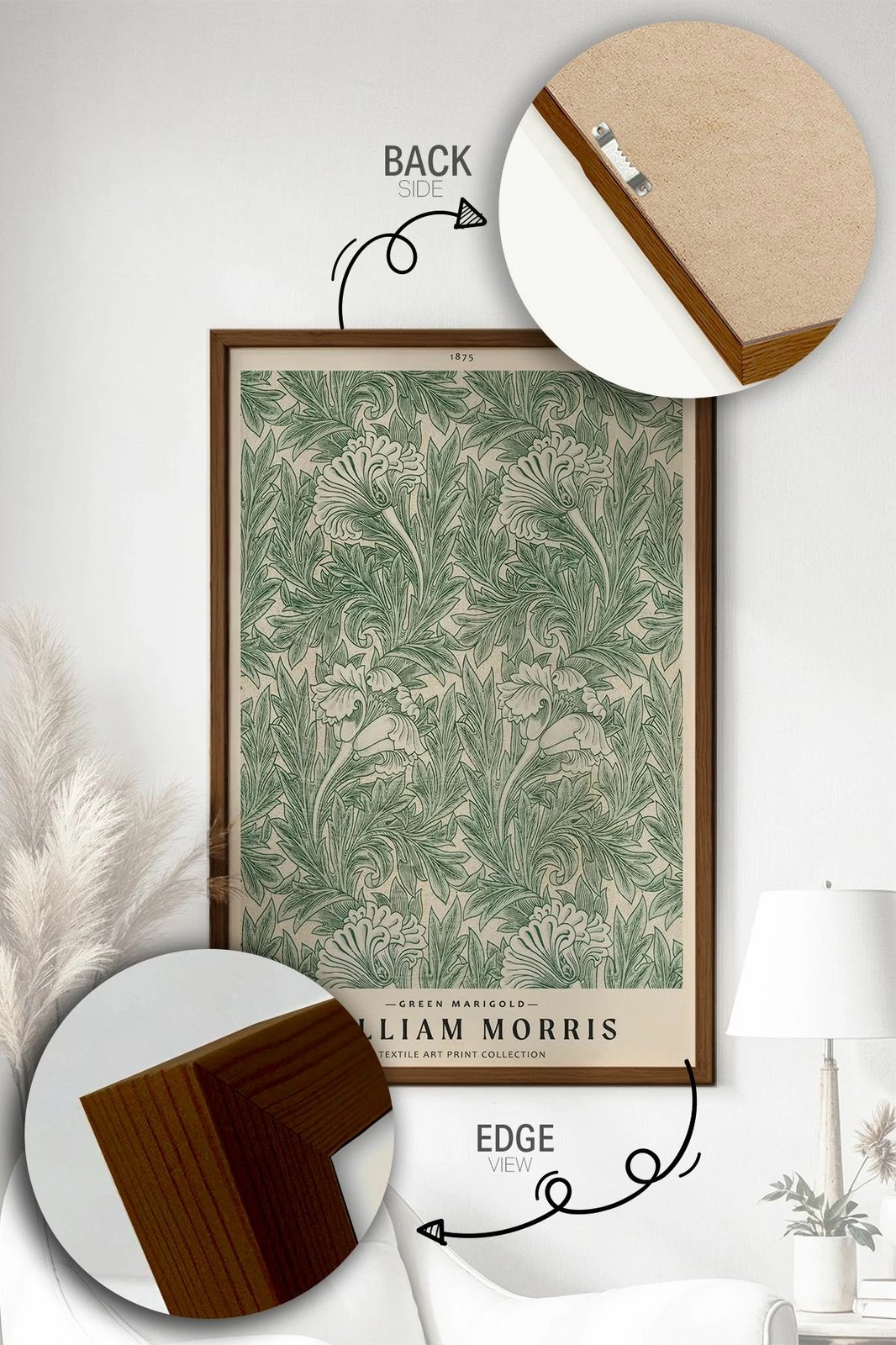 Pikturë dekorative me kornizë, Wallity, Lmnmdlkahve38, shumëngjyrëshe, 33x48cm