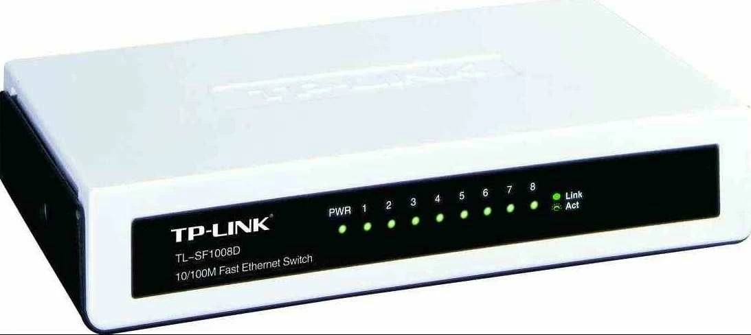 Switch TP-LINK TL-SF1008D, 8 porta, 10/100 Mbps, i bardhë