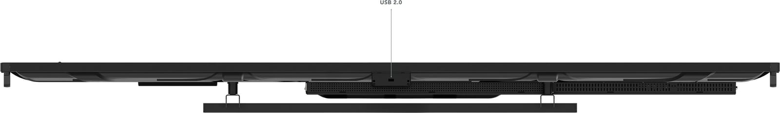 Ekran i madh Lenovo ThinkVision ILFD T86, 86 inç, UHD, HDMI/VGA/USB-C/Ethernet, zi