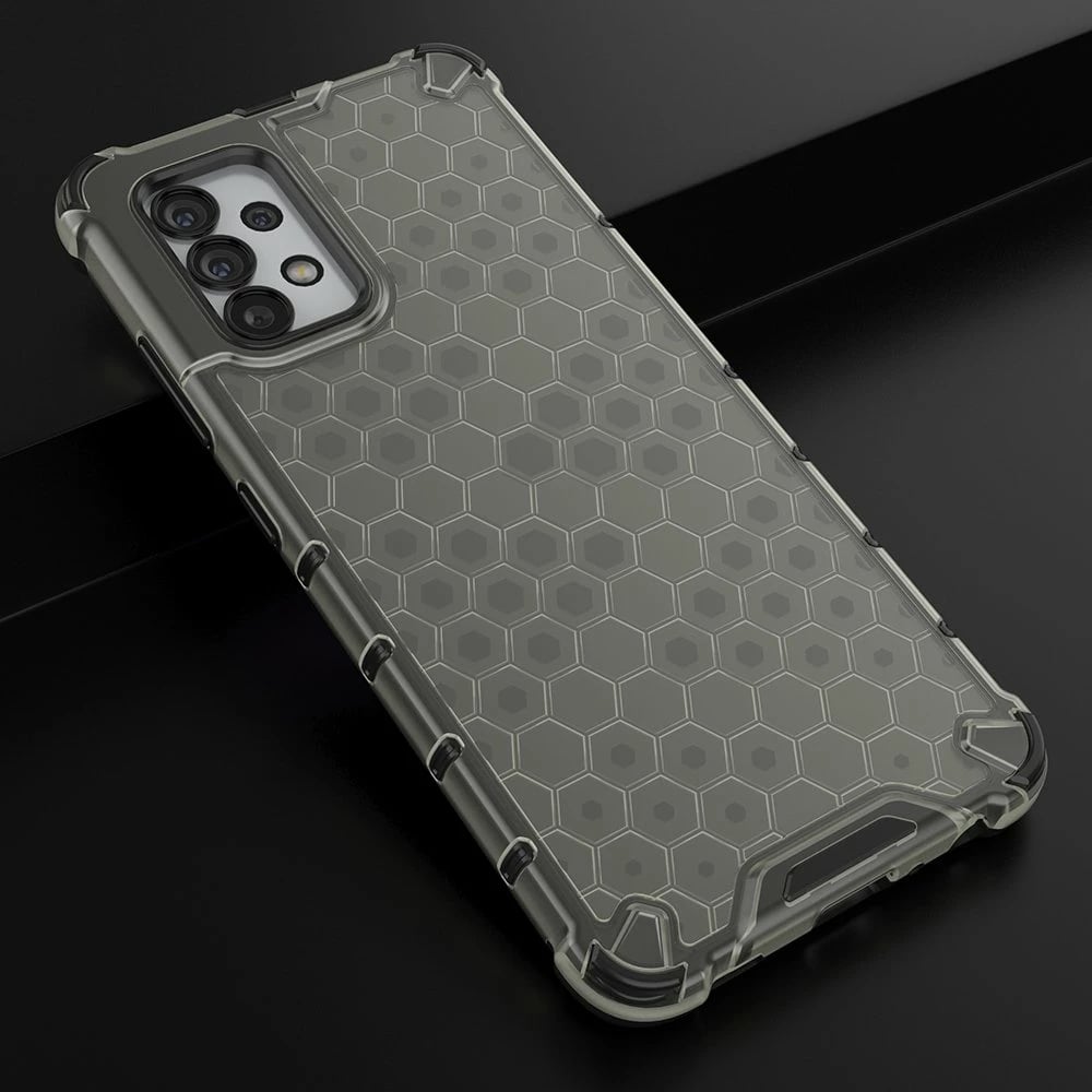 Mbështjellës Hurtel Honeycomb për Samsung Galaxy A03s, i zi