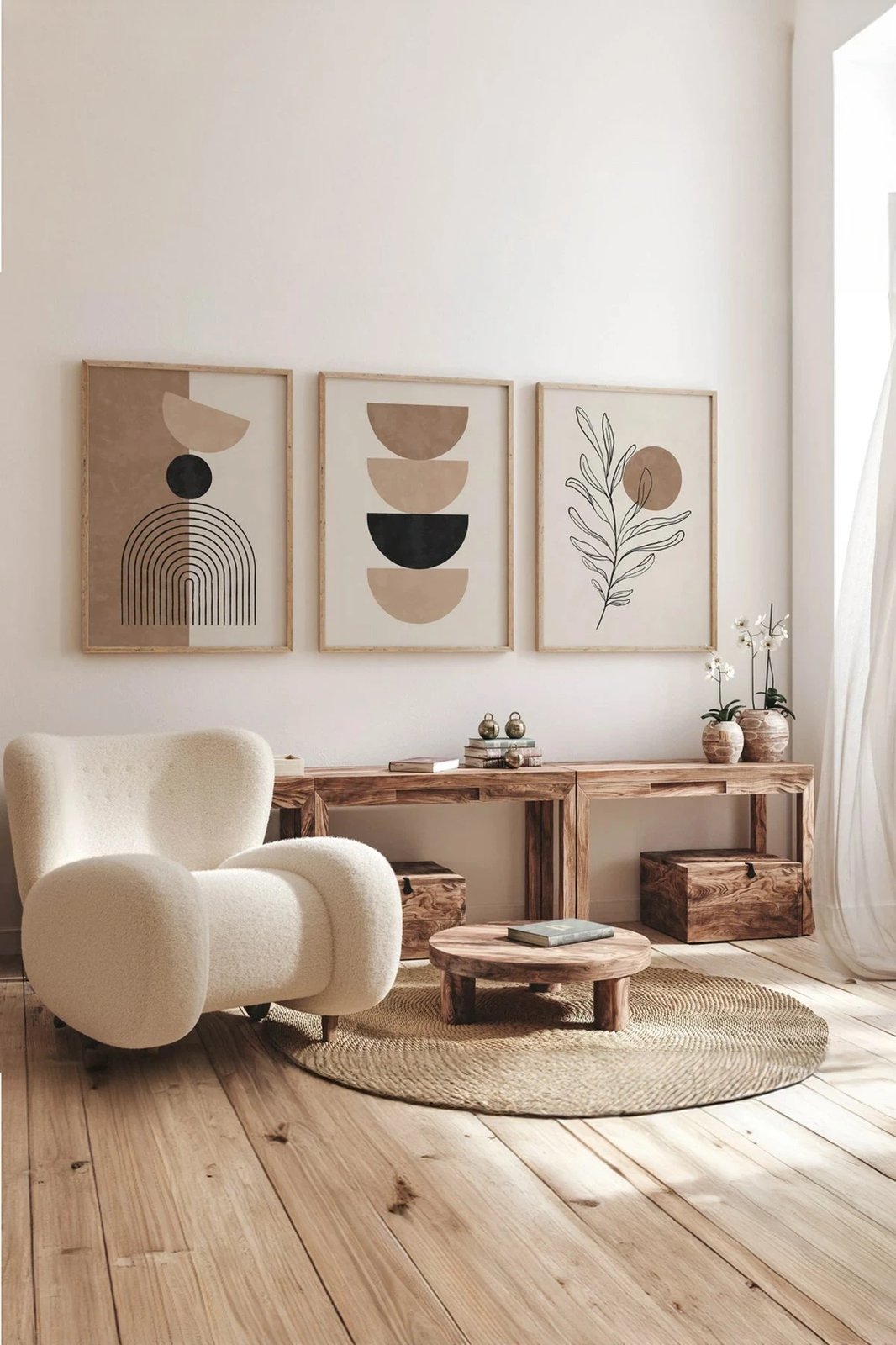 Set pikturash dekorative me kornizë, 3 copë, Wallity, 3Dartsohoset49