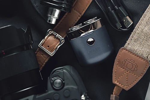 Makinë rroje udhëtimi, Adler AD 2937, dy koka, USB‑C, pa kabllo, bateri 250 mAh, deri 35 min