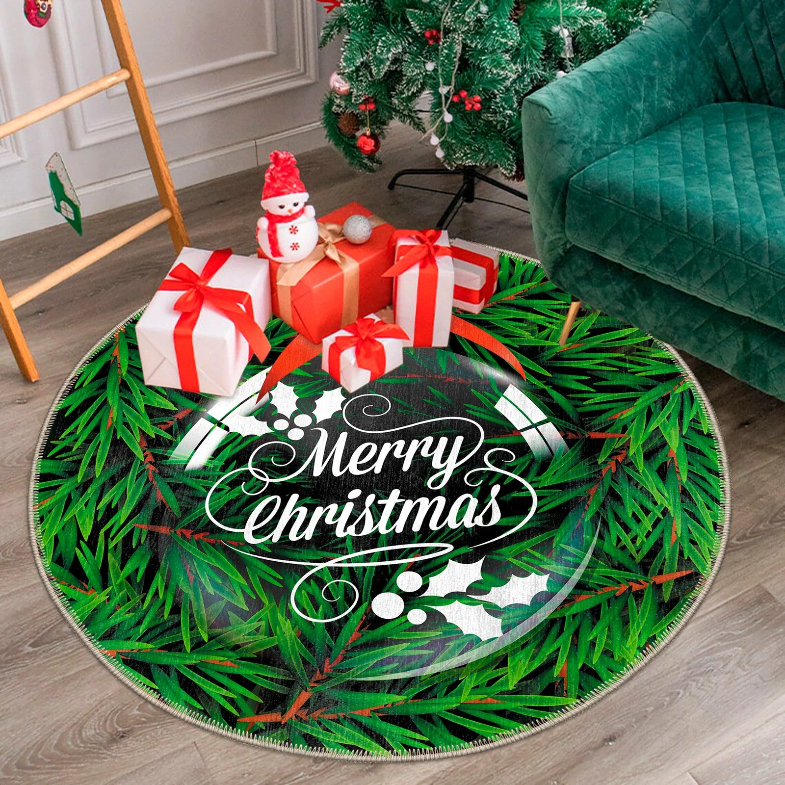 Qilim i rrumbullakët, shumëngjyrësh, 90x90cm, Conceptum Hypnose, Woobtny0338