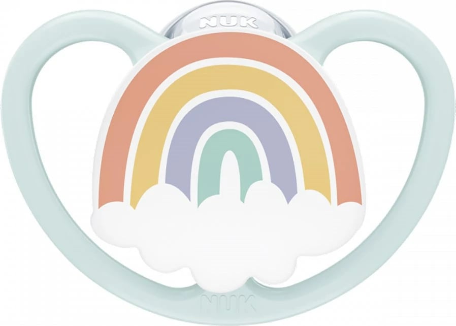 qetësues (cicë) për bebe, NUK Space, 0-6 muaj, silikon, 1 copë, shumëngjyrësh