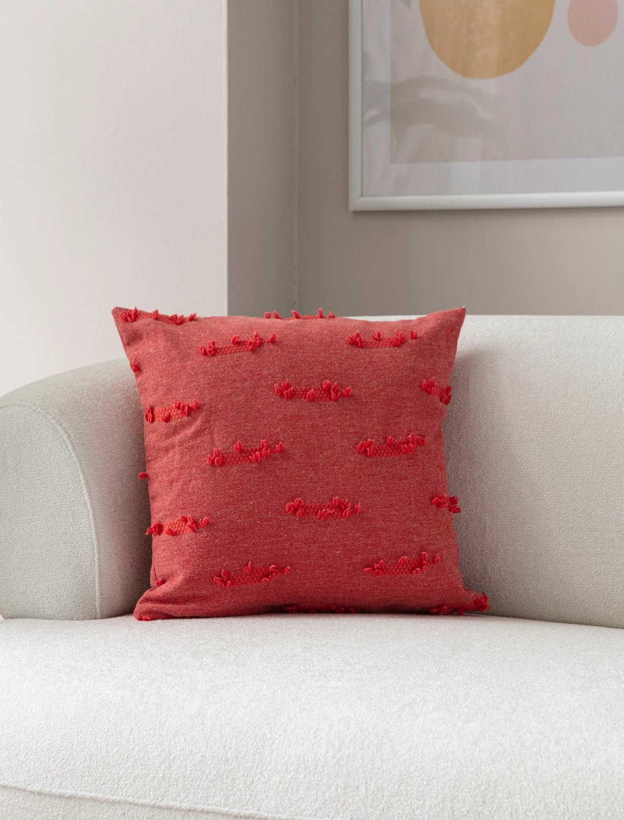 Jastëk dekorativ, ngjyrë e kuqe, Evila Originals, 43x43cm