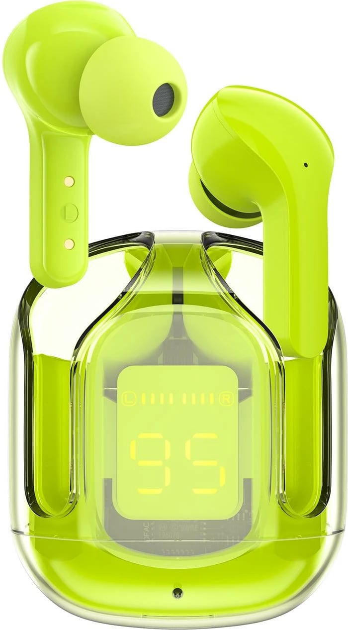 Kufje Acefast T6 TWS, wireless, Bluetooth 5.0, me kuti karikimi, Gjelbër