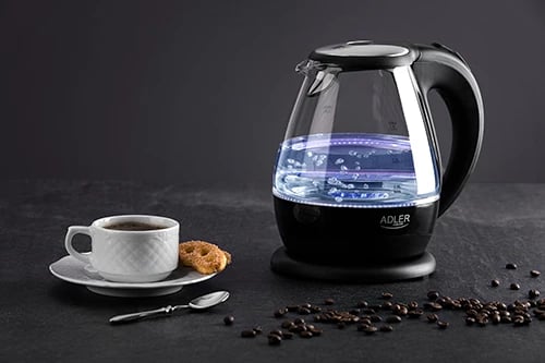 Çajnik elektrik xhami, Adler AD 1224, 1.5 L, 2200W, ndriçim LED, i zi