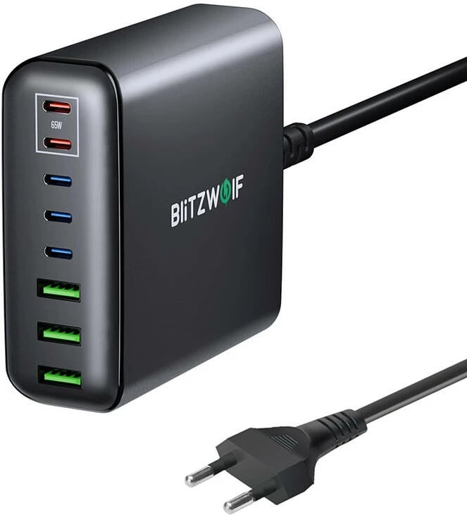 Karikues muri BlitzWolf BW-S26, 250W, 8 porta USB-A/USB-C, zi