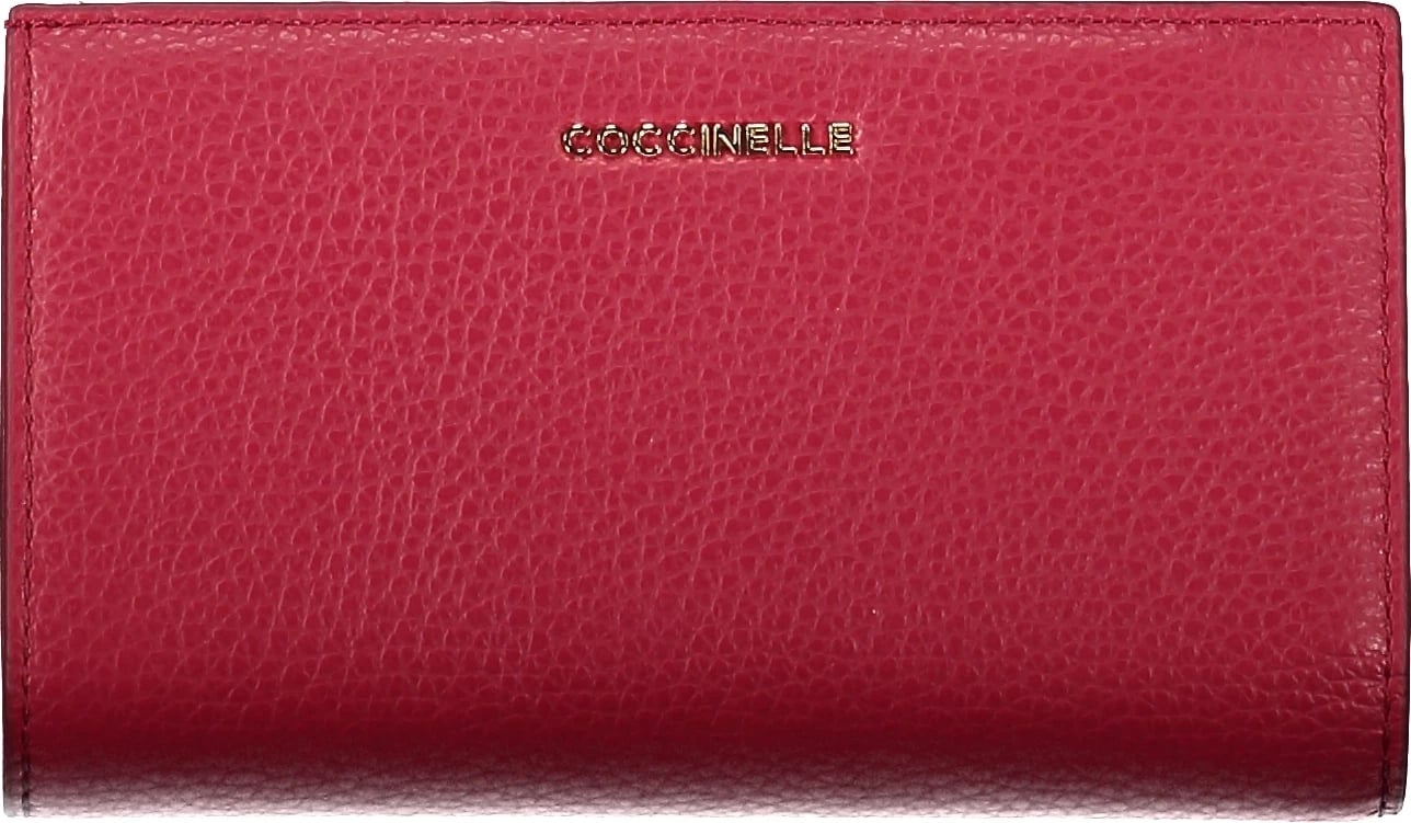 Portofol COCCINELLE Metallic Soft femra, kuq