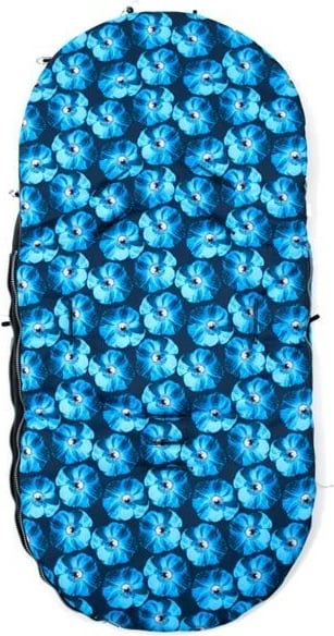 Fusak dimëror bebe për karrocë/karrige makine, New Baby, 95x45 cm, minky i butë, me vrima për rripa 5-pikësh, Blu