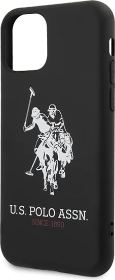 Mbështjellës U.S. Polo Assn. USHCN65SLHRBK për iPhone 11 Pro Max, silikon, i zi
