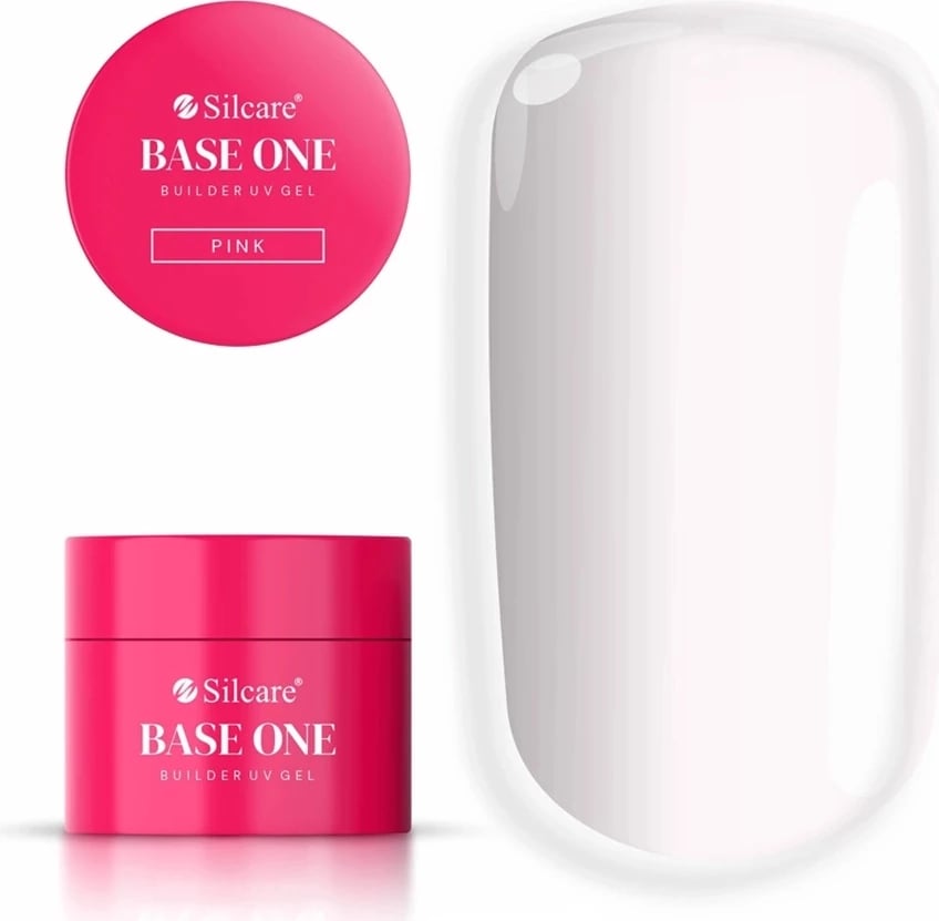 Xhel ndërtues për thonj Silcare Base One Pink për femra, rozë, 15g