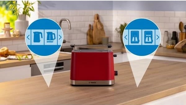 Toster Bosch TAT4M224, 2 feta, 950 W, e kuqe
