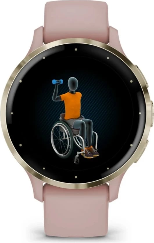 Smartwatch Garmin Venu 3S, 41 mm, AMOLED, GPS, Gold/Rozë