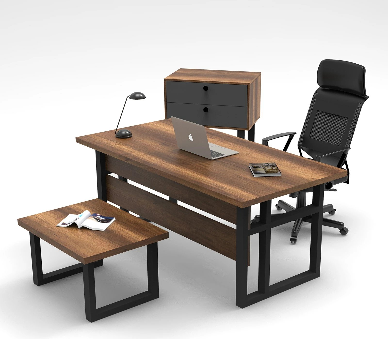 Set mobiljesh për zyre Skye Decor, ngjyrë barok dhe antracit, Mn08-Ba