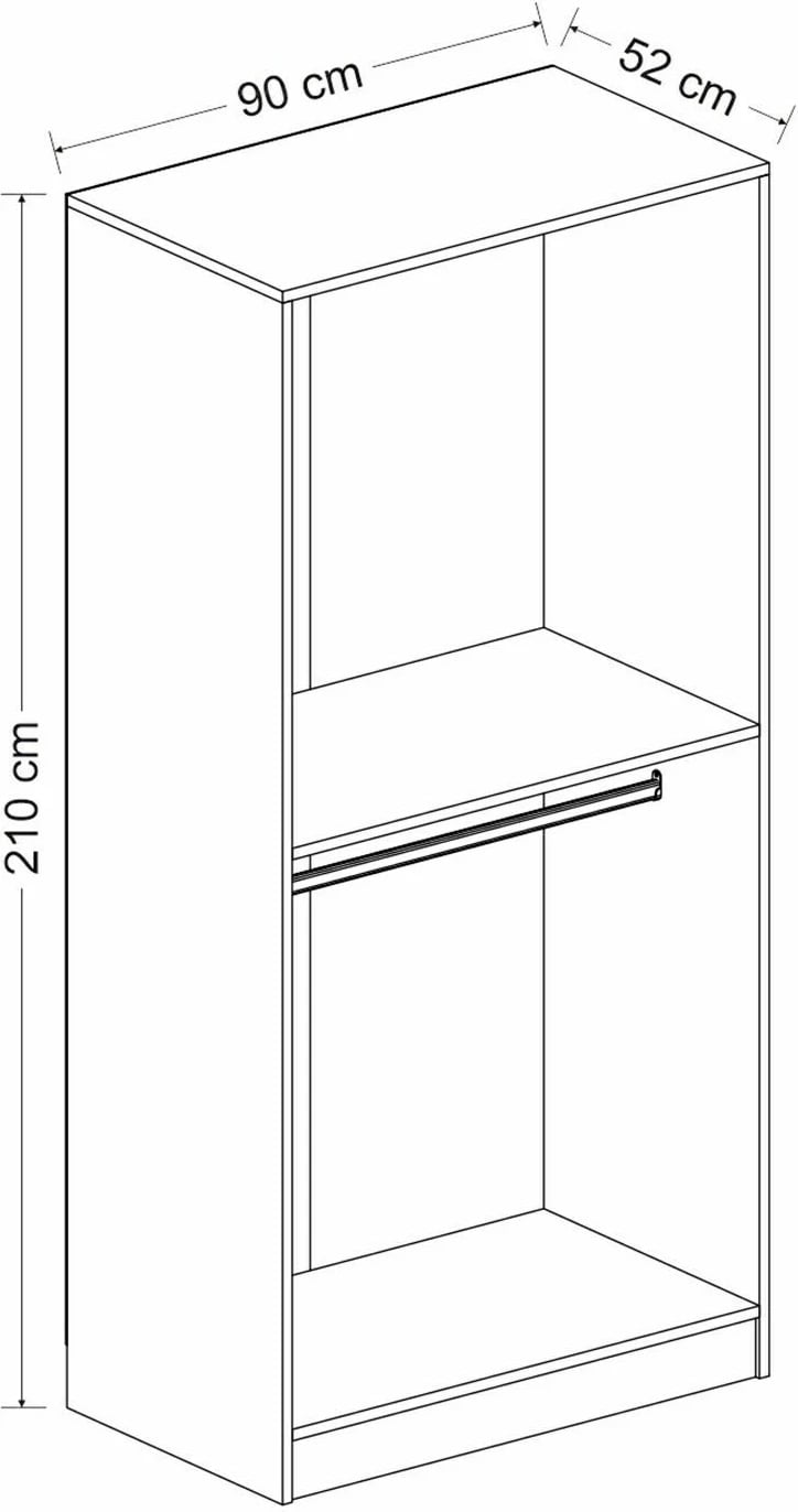 Dollap Hanah Home, Kale Plus Membrane, antracit, 210cm