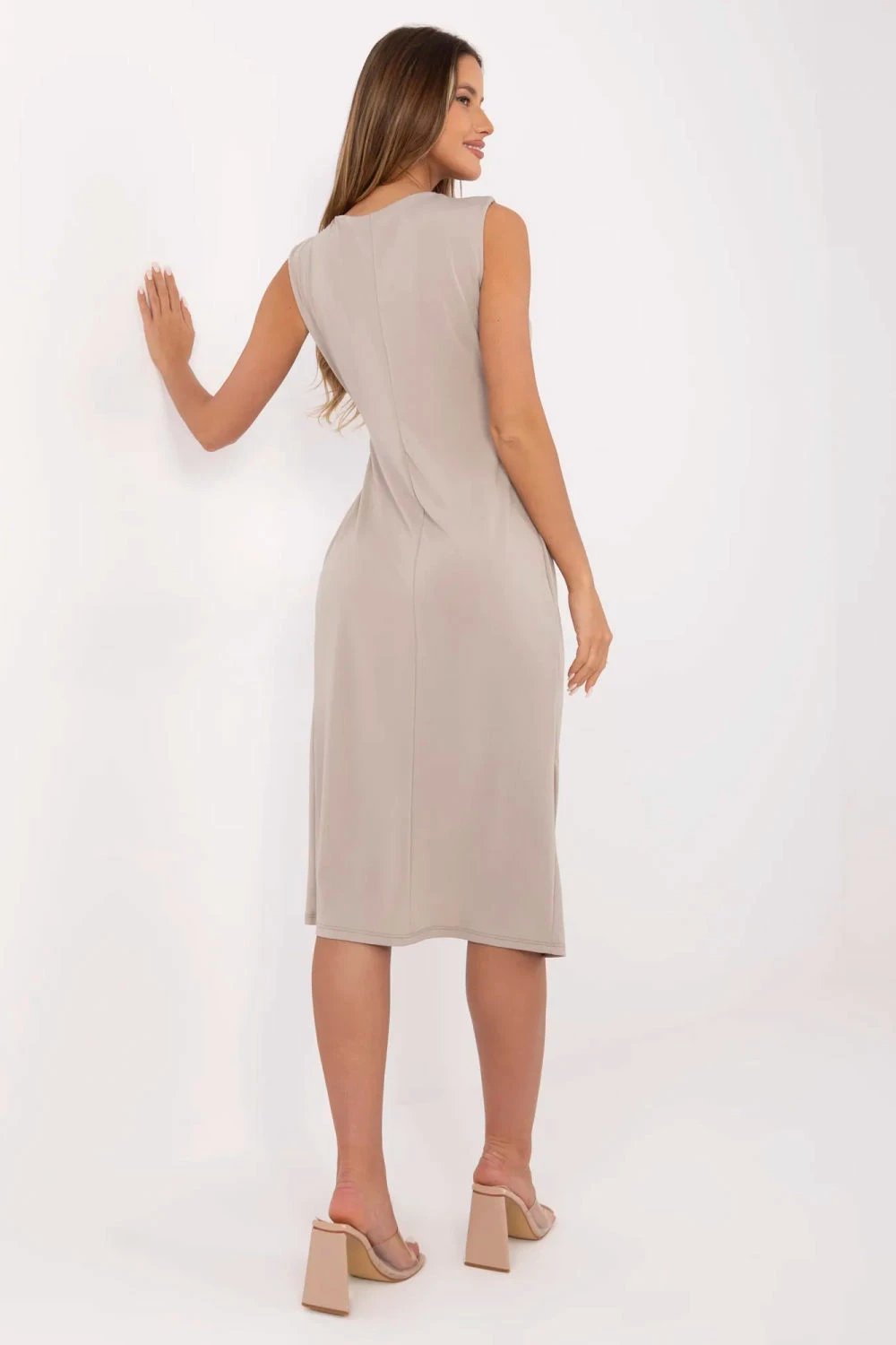 Fustan Italy Moda 211268, bezhë