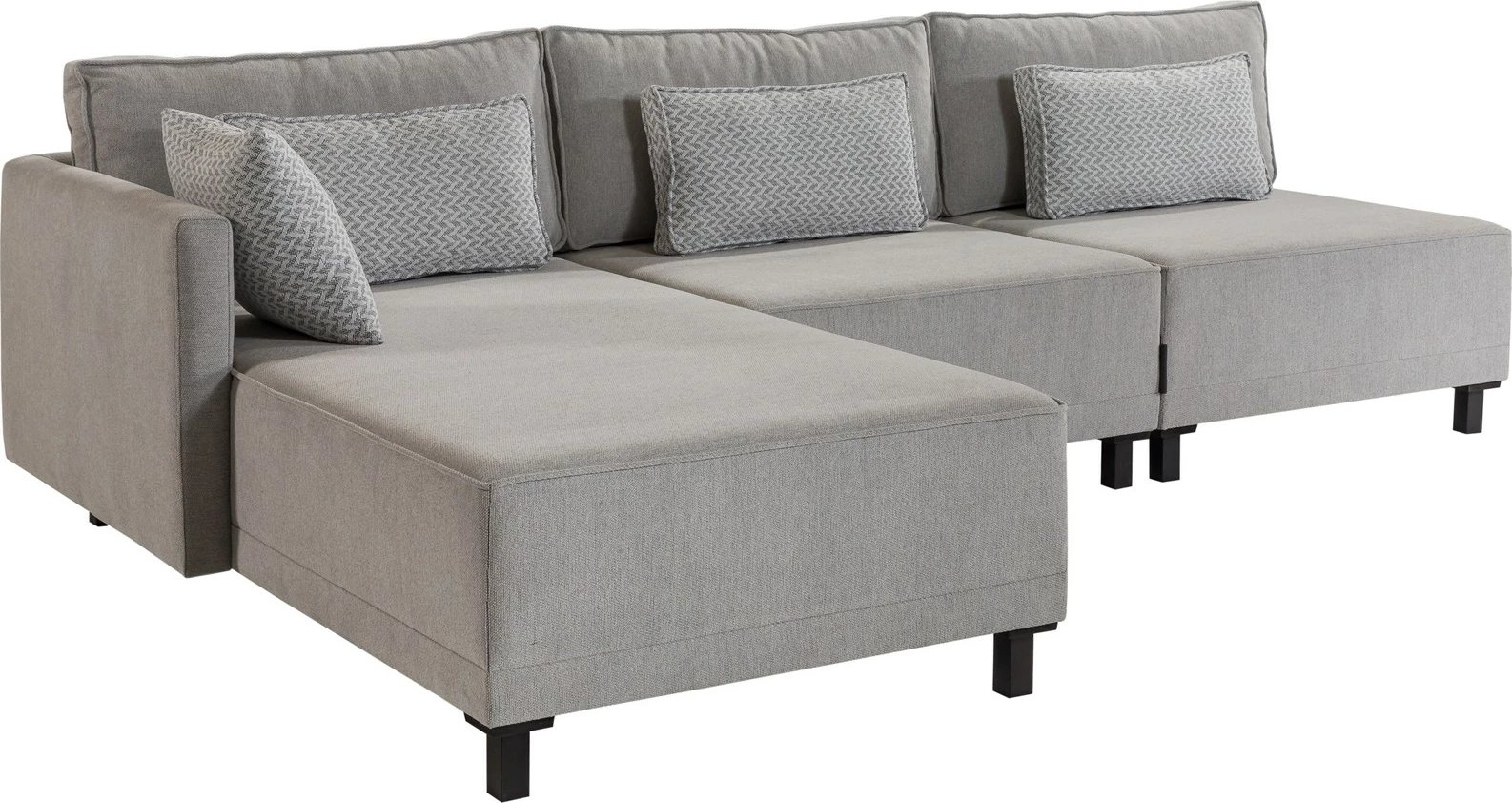 Kënd-sofë krevate Atelier del Sofa, Matris majtas, ngjyrë gri