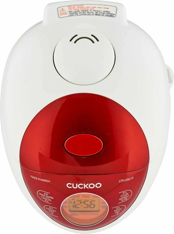 Reiskocher Cuckoo CR-0351F, 0.54L, ekran LCD, kuqe/bardhë