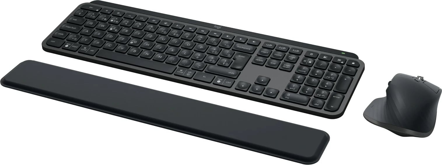 Komplet maus dhe tastierë Logitech 920-010928, Wireless, RF Wireless + Bluetooth, QWERTZ, LED, Graphite