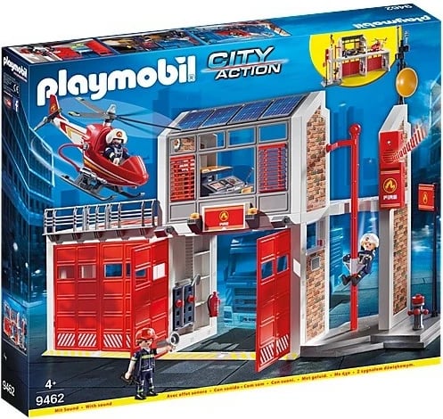 Set lodrash Playmobil City Action 9462, stacion i madh zjarri