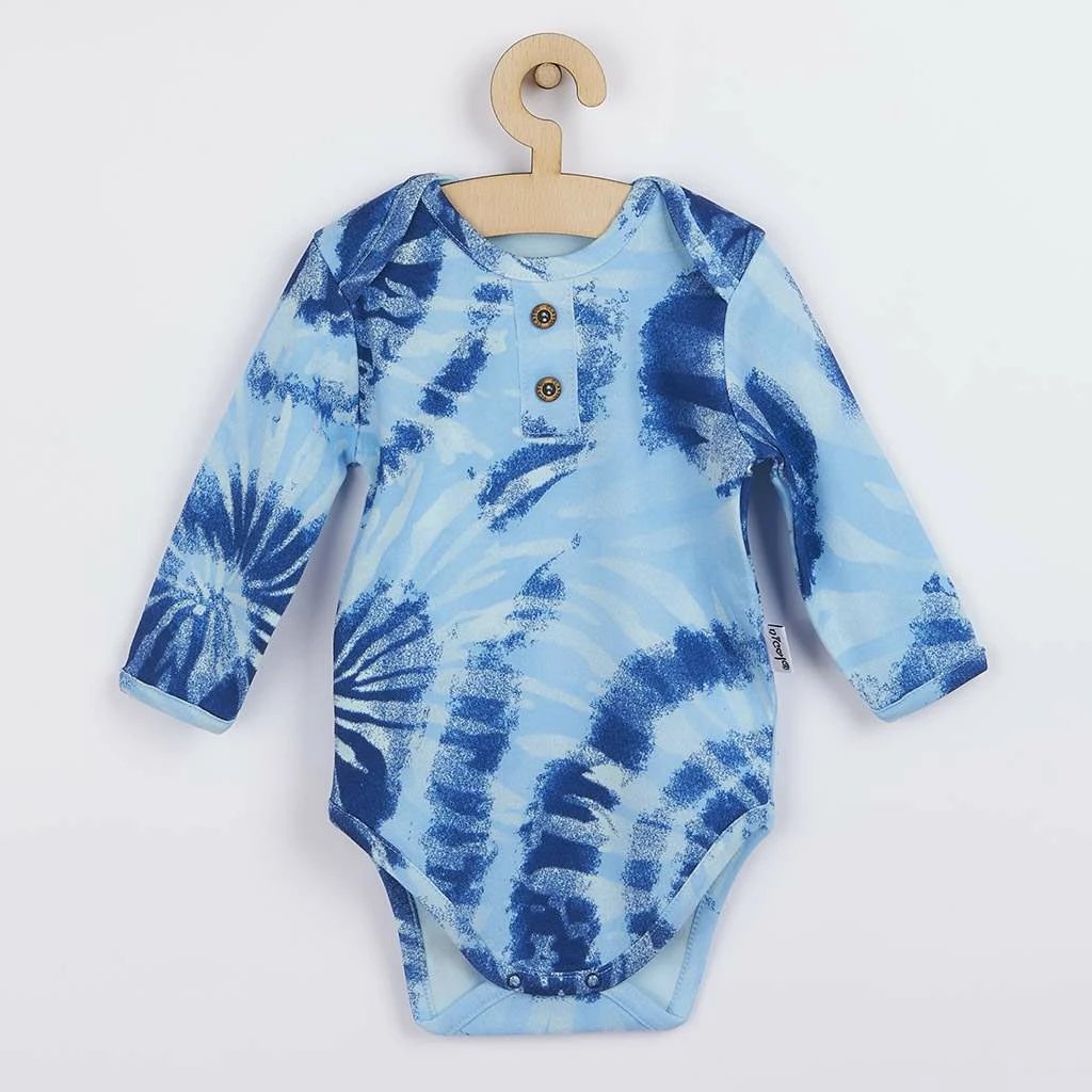 Body bebe me mëngë të gjata, Nicol, Tomi, 100% pambuk, madhësia 62 (3-6m), blu